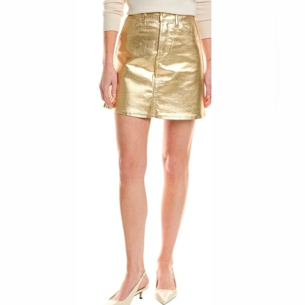 Joe's Jeans Metallic Gold Mini Skirt